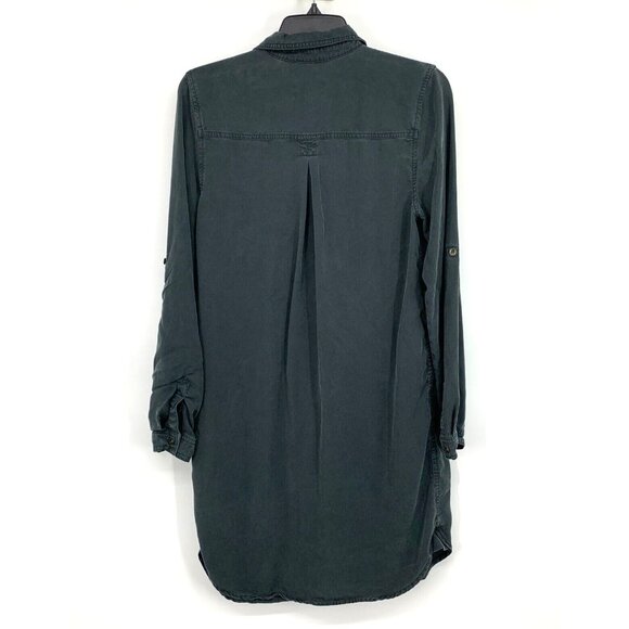 Universal Thread Dress Gray Button Down Long Sleeve Lyocell - Picture 6 of 10